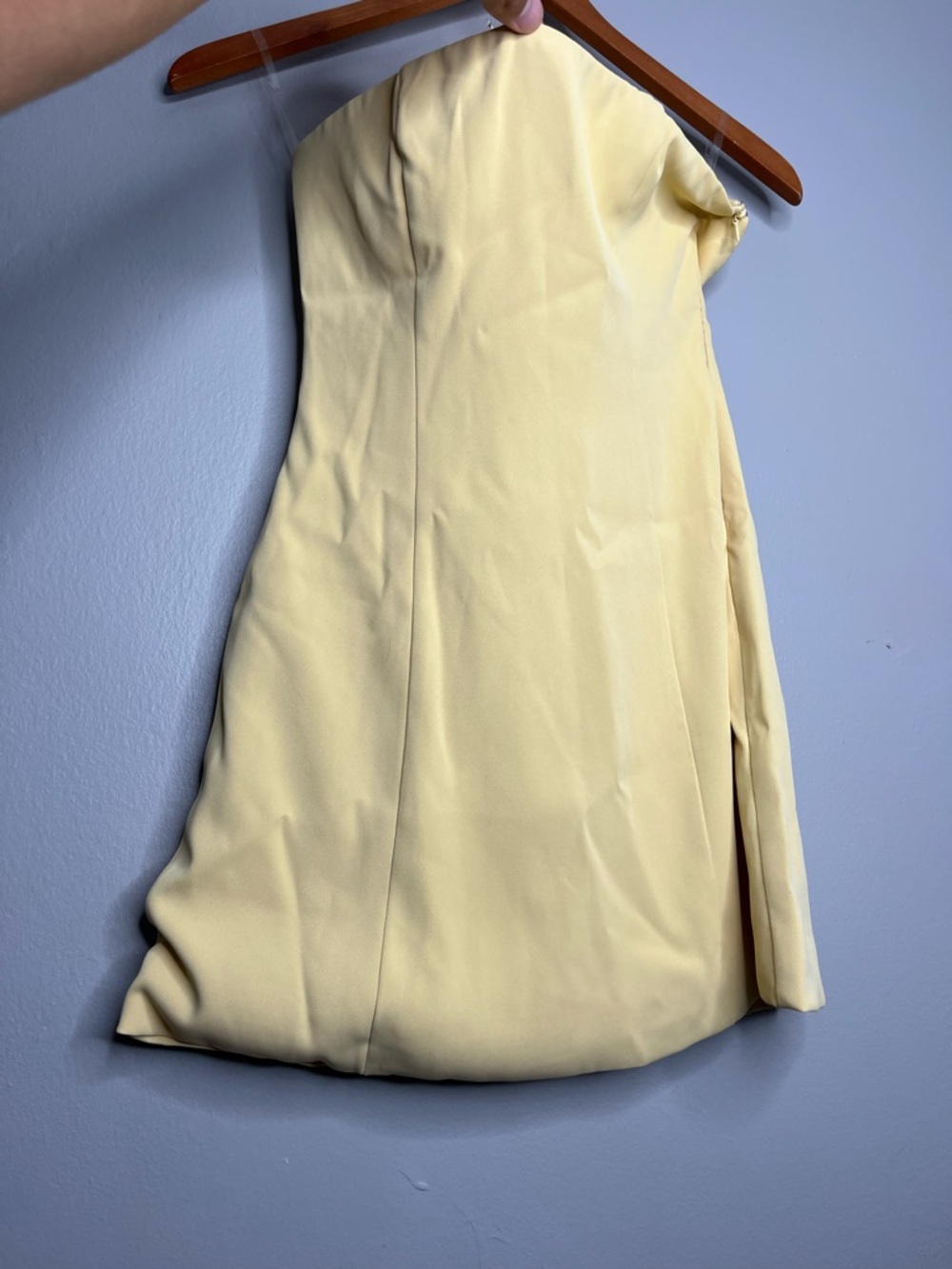 Peppermayo Sorority Ayanna Strapless Pastel Butter Yellow Mini Dress NWT - Picture 7 of 12